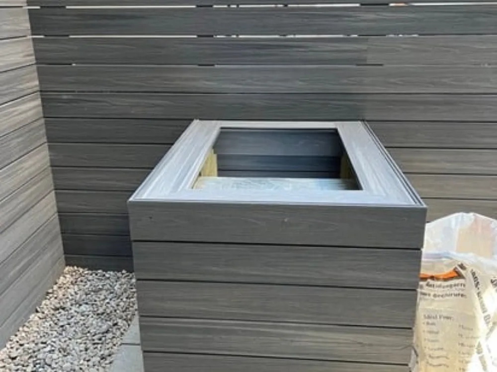 Rooftop Equipment Enclosure and Screening Project with newly built composite cladding structure.